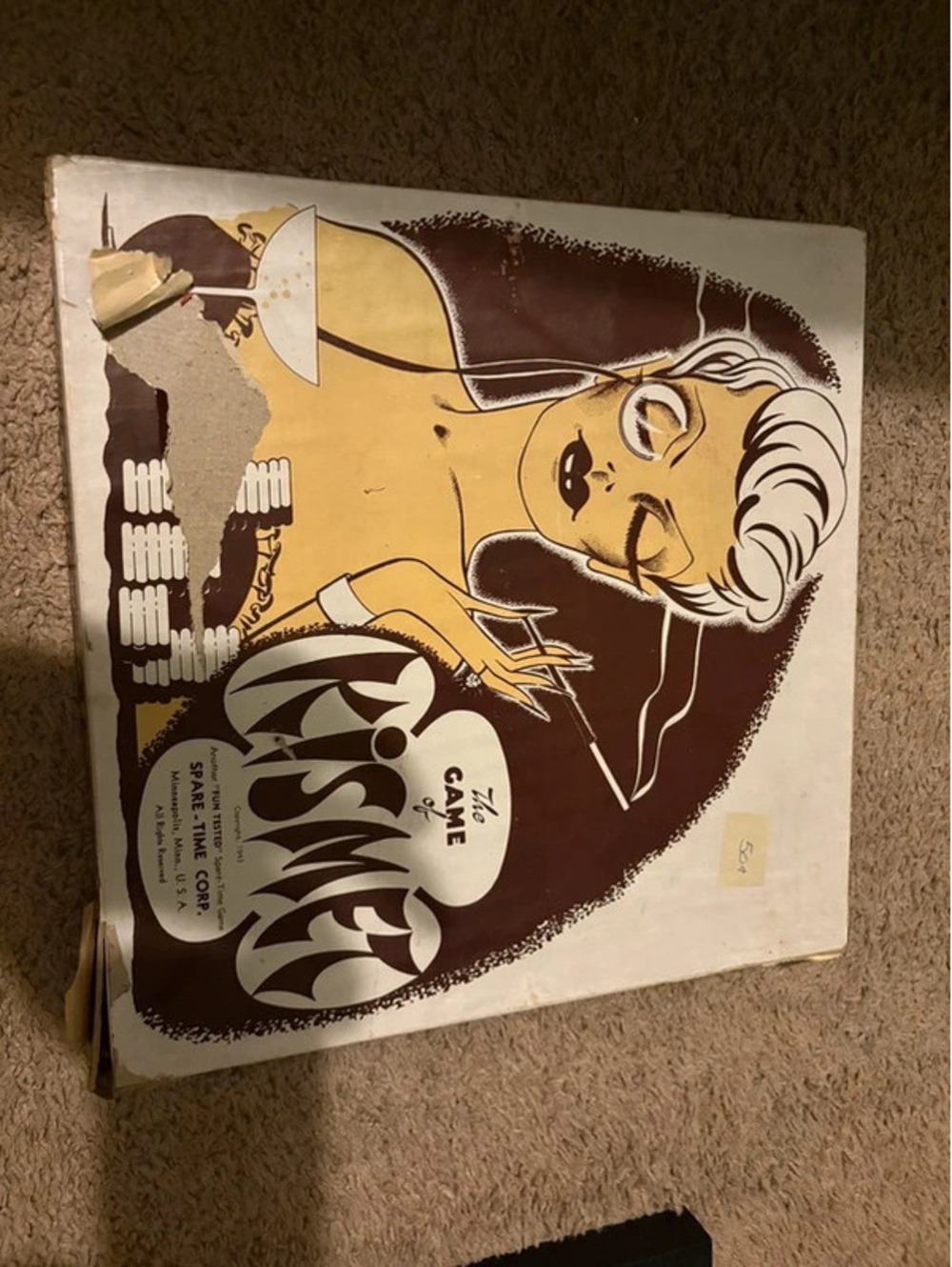 1943 edition of “The game of kismet” pin-up board game !